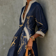 Asia | Mini Abito in Pizzo Blu Navy