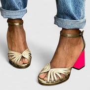 Scarpe con tacco Aurora rosse