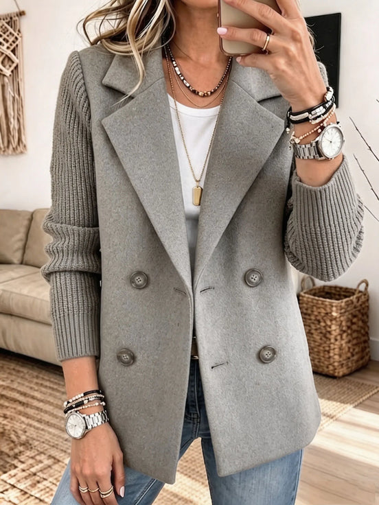 Diletta | Blazer Elegante con Maniche in Maglia