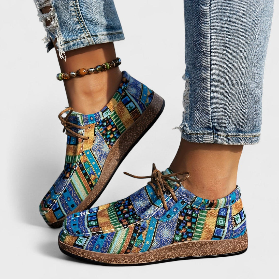 Rossana | Sneakers Comfort Patchwork con Platform