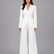 Sabrina | Completo Blazer a Vita Segnata e Pantaloni a Palazzo