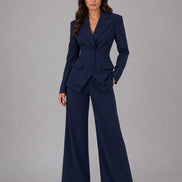 Sabrina | Completo Blazer a Vita Segnata e Pantaloni a Palazzo