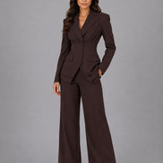 Sabrina | Completo Blazer a Vita Segnata e Pantaloni a Palazzo