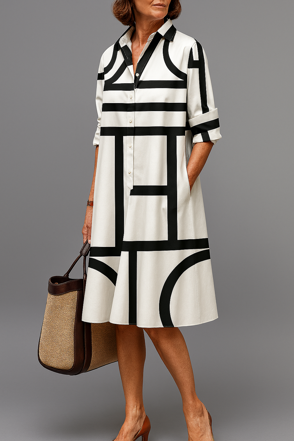 Ellie | Elegante e raffinato abito midi