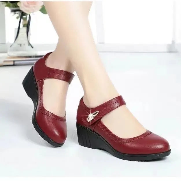 Joséphine | Mules en Cuir Souple à Talon Confort