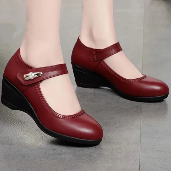 Joséphine | Mules en Cuir Souple à Talon Confort