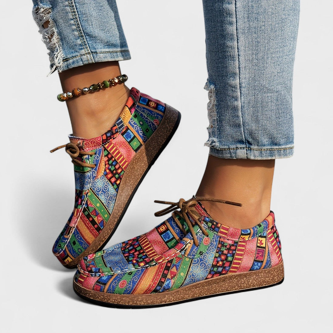 Rossana | Sneakers Comfort Patchwork con Platform