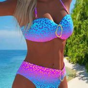 Leonora | Costume Intero Leopardato con Collo all'Americana