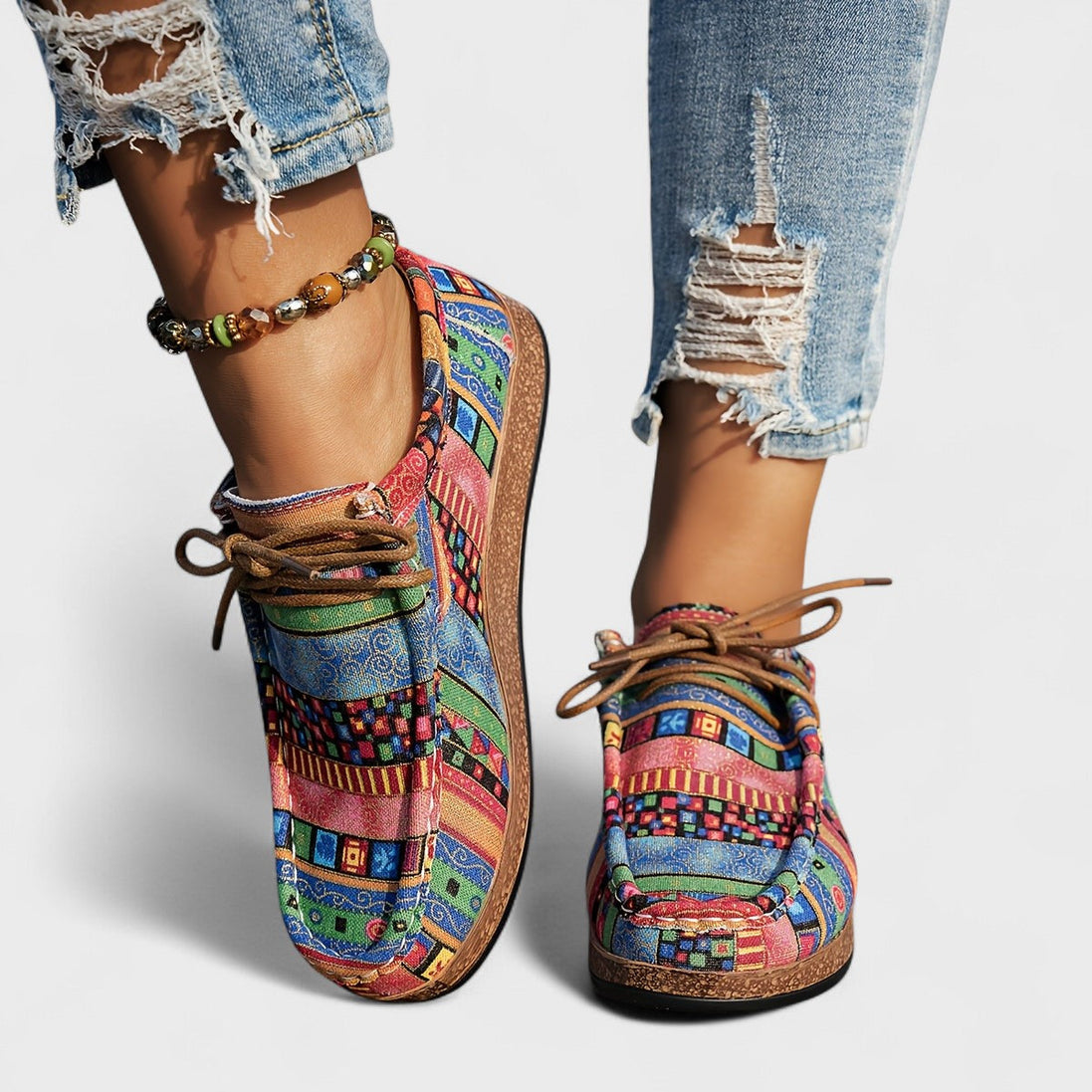 Rossana | Sneakers Comfort Patchwork con Platform