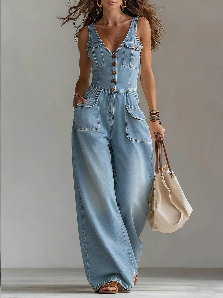 Sofia | Jumpsuit Denim Rilassato Moderno