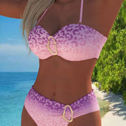 Leonora | Costume Intero Leopardato con Collo all'Americana