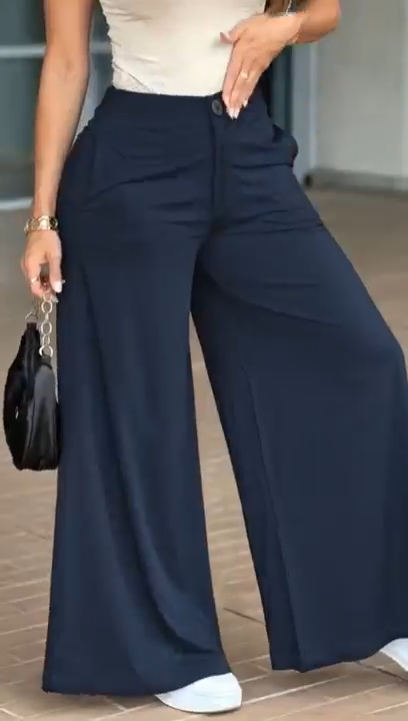 Delfina | Pantalone Fluido a Gamba Ampia