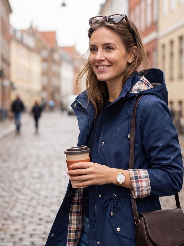 Elena | Giacca Impermeabile Leggera con Cappuccio