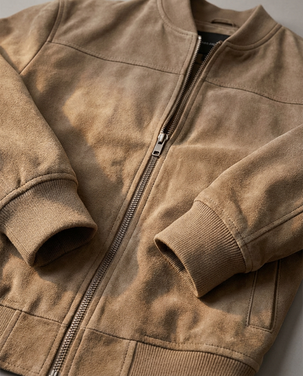 Monarch Bomber – Giacca bomber in pelle scamosciata di alta qualità