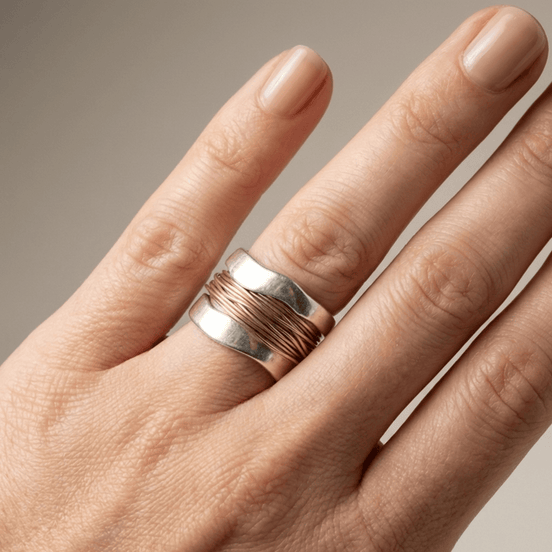 Anello Stile Intrecciato