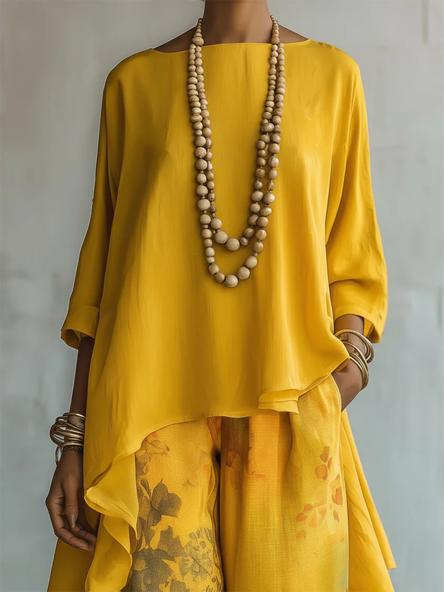 Beatrice | Completo Boho Floreale dal Fascino Mediterraneo