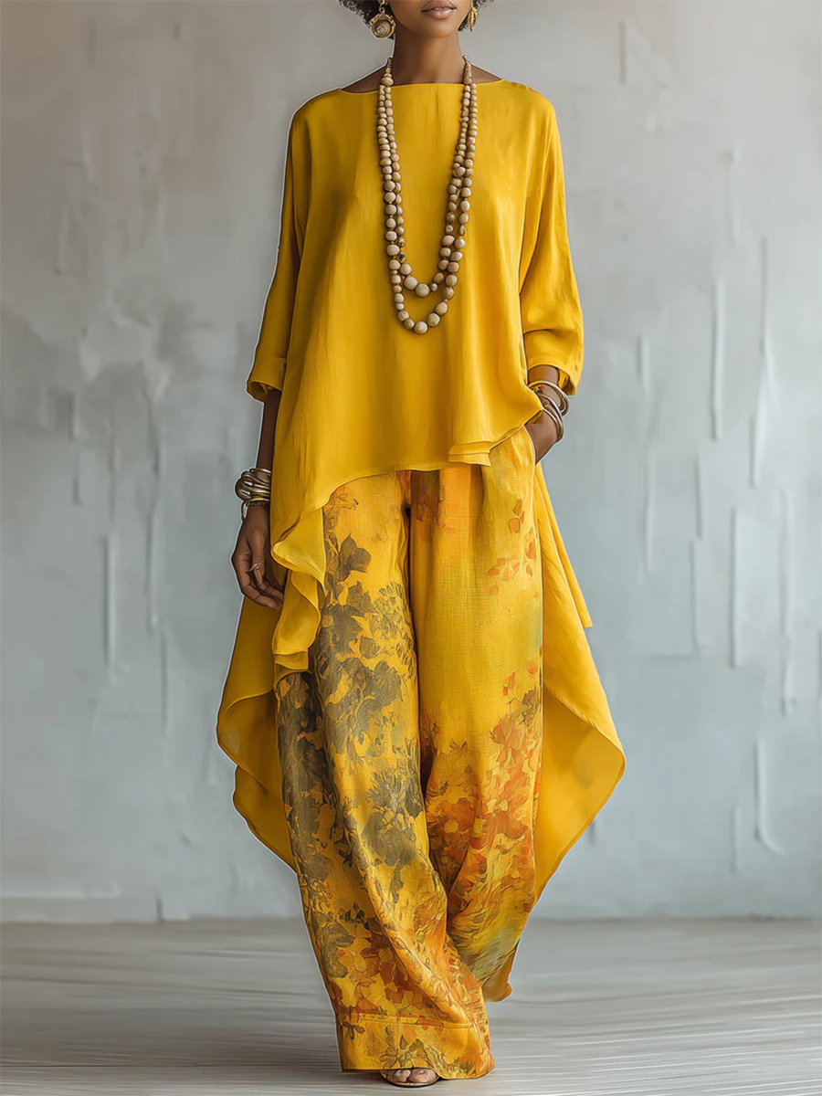 Beatrice | Completo Boho Floreale dal Fascino Mediterraneo