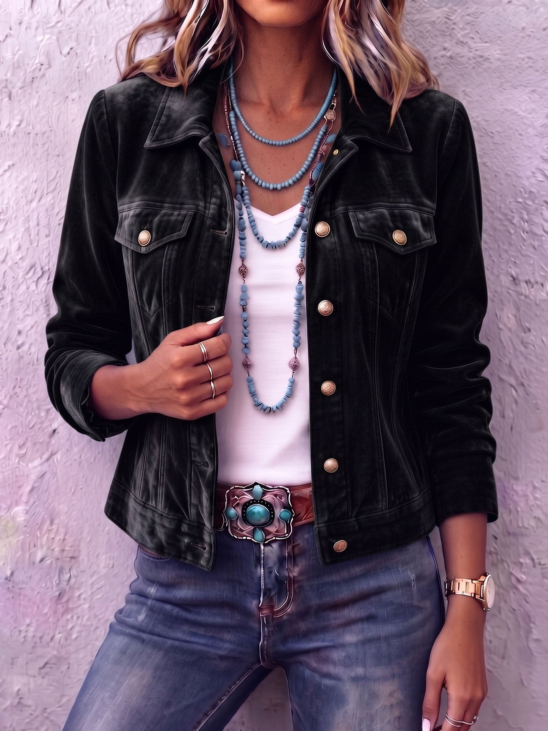 Viviana | Giacca in Velluto Boho Vintage