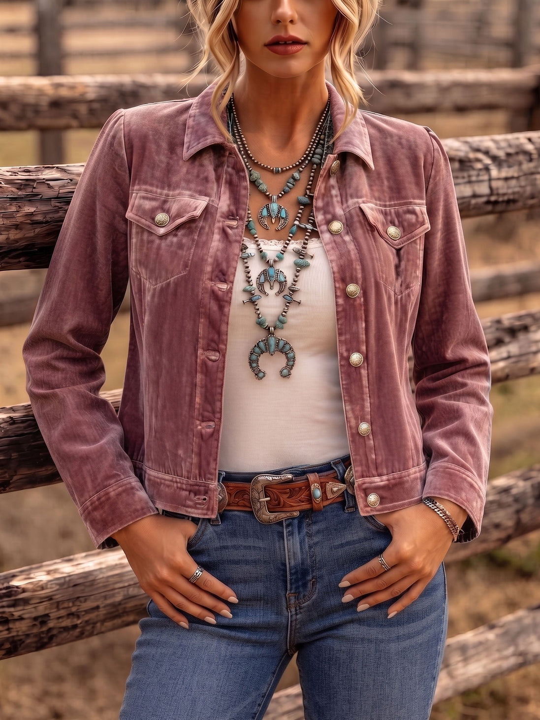Viviana | Giacca in Velluto Boho Vintage