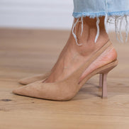 Marie™ | Sandali con tacco basso color nude