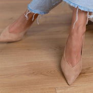 Marie™ | Sandali con tacco basso color nude