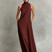 Federica | Abito maxi a collo alto